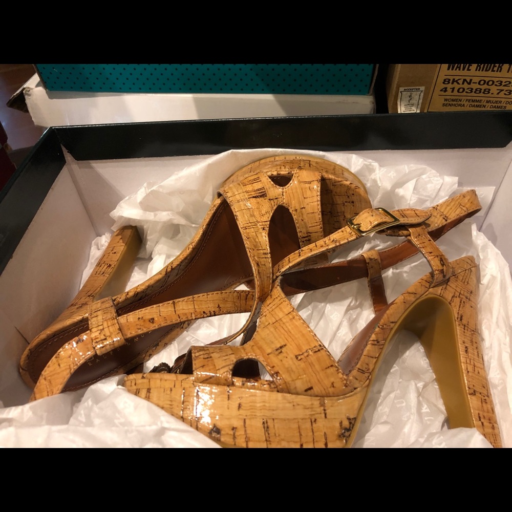Natural Ralph Lauren cork Filara sandals